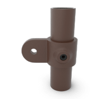 Buiskoppeling Oogdeel scharnierstuk - vintage bruin-C / 33,7 mm